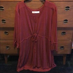 Free people beach dress, dark maroon color